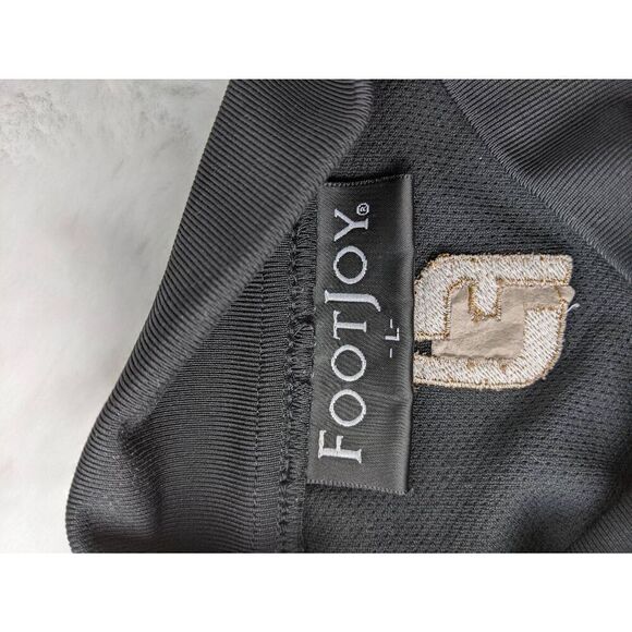 FootJoy Mock Neck Long Sleeve Shirt Mens L Large Golf Black Undershirt Embroider - Picture 4 of 9